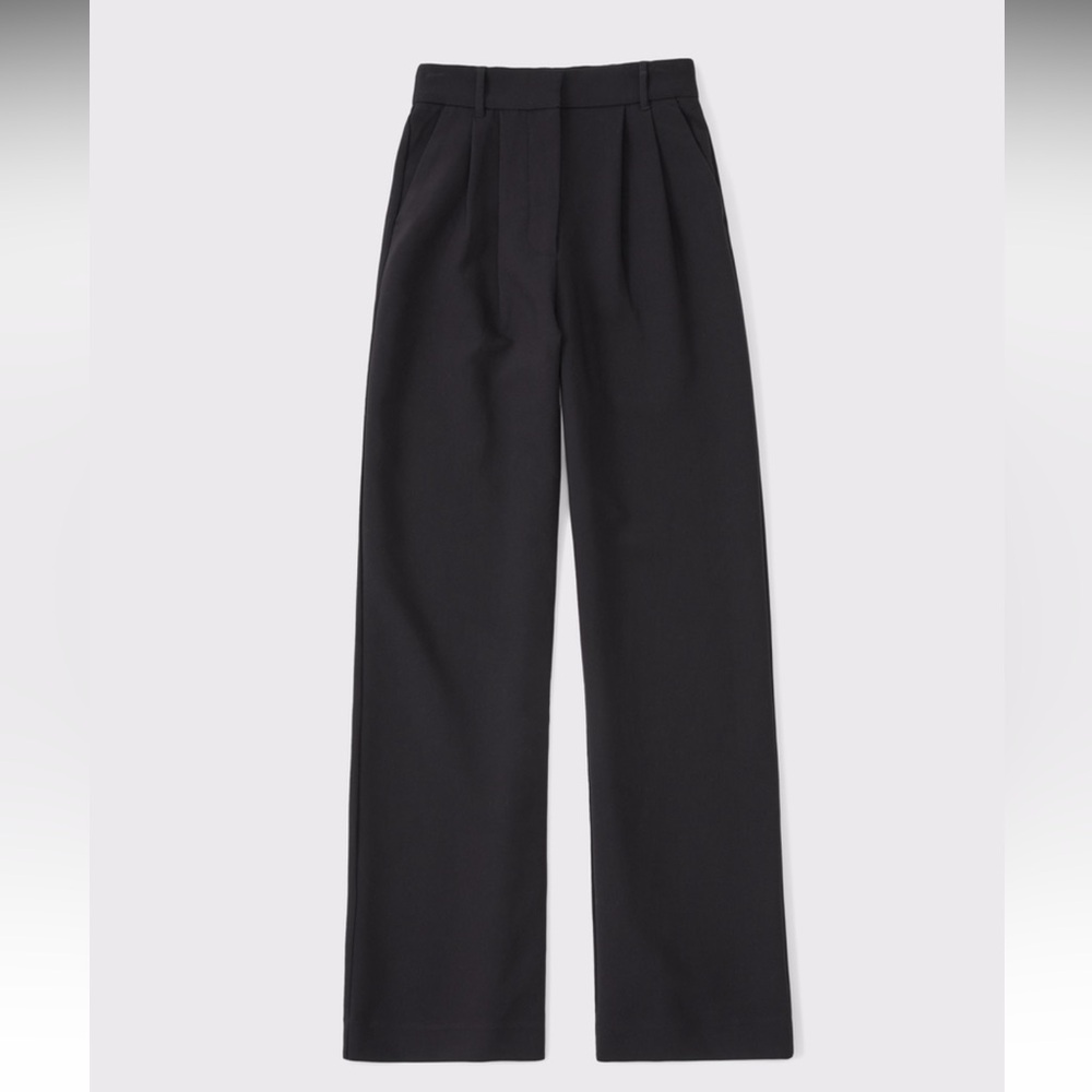Abercrombie & Fitch Black Wide-Leg Pants